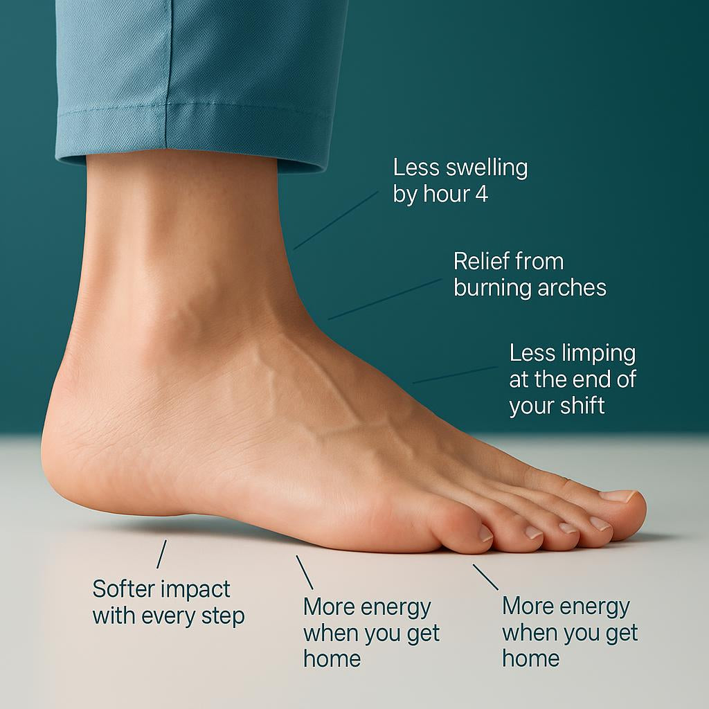 EndShift™ —  Support That Helps You Get Through Long Days Without Foot Pain.